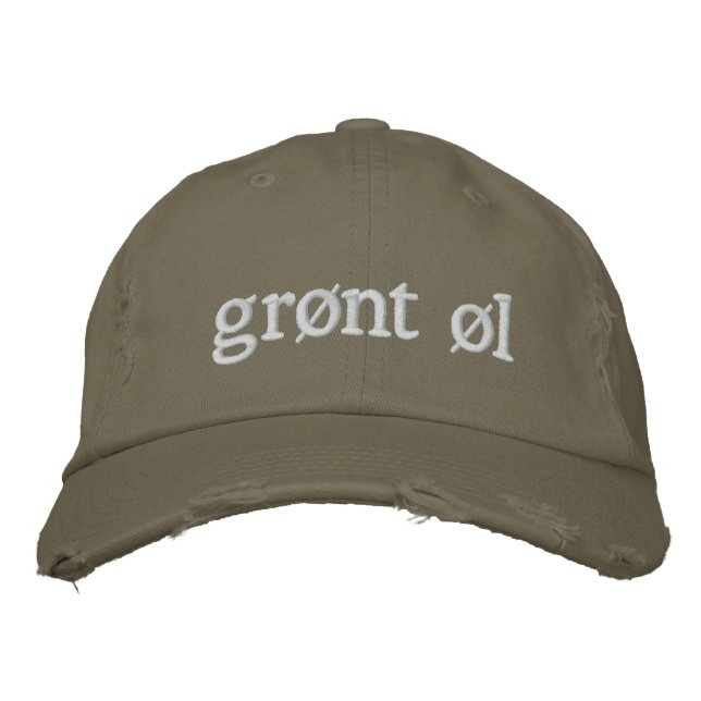 Casquette Brodée Bière verte (Devant)
