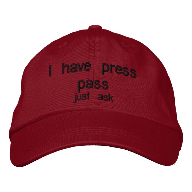 Casquette Brodée Blague de laissez-passer (Devant)