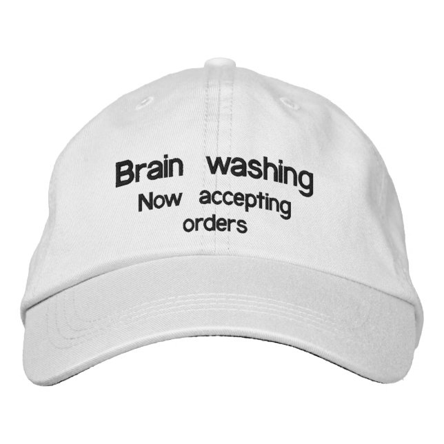 Casquette Brodée Blague de lavage de cerveau (Devant)