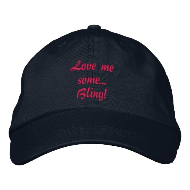 Casquette Brodée Bling - J'Aime Certains, Citation Bijoux (Devant)
