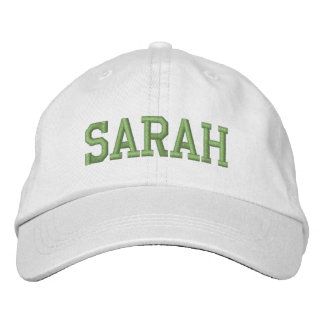 Casquette Brodée Bloc Athlétique Vert Monogramme Nom Personnalisé