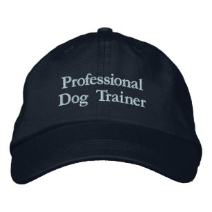 Casquette Brodée Blue on Blue Professional Dog Trainer Texte person