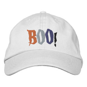 Casquette Brodée Boo Halloween texte Éffrayant