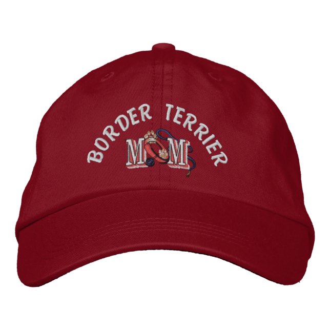 Casquette Brodée Bordure de la MOM de chien Terrier (Devant)