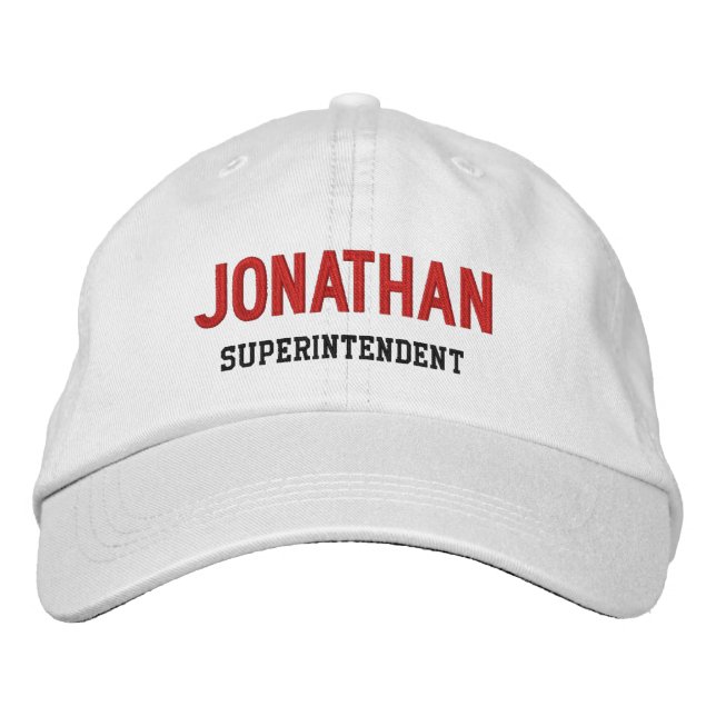 Casquette Brodée BOSS Synonym SUPERINTENDENT Nom personnalisé V14K (Devant)