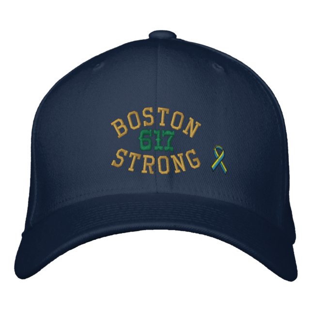 Casquette Brodée Boston Strong 617 Ribbon Edition (Devant)