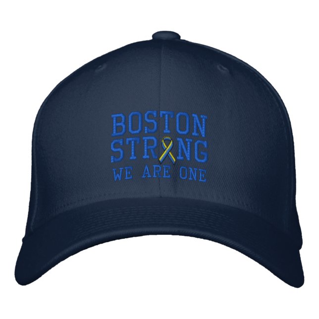 Casquette Brodée Boston Strong NOUS SOMMES UNE Édition Ruban (Devant)
