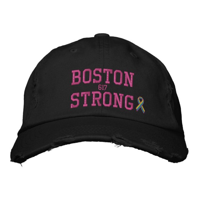 Casquette Brodée Boston Strong Ribbon Edition (Devant)