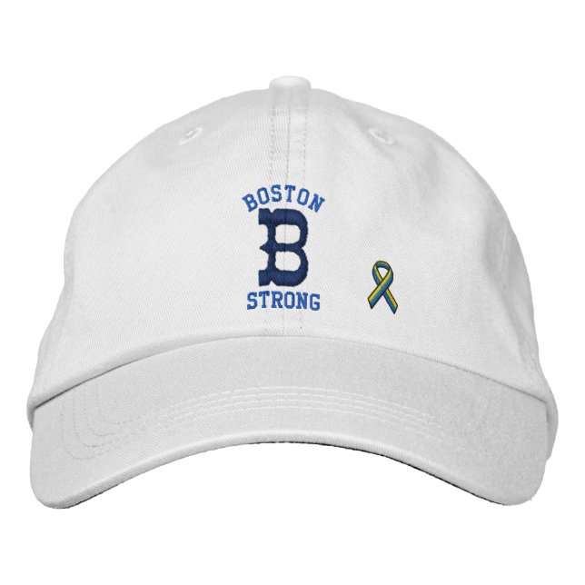 Casquette Brodée Boston Strong Ribbon Personalizable EDIT TEXT (Devant)