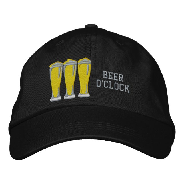 Casquette Brodée Bouchons de Pintes de Bière Brodé (Devant)