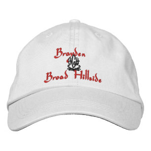Casquette Brodée Brayden Nom Avec Anglais Signifiant Blanc
