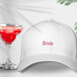 Casquette Brodée Bride Bachelorette Lune de miel rétro rose rouge t<br><div class="desc">Élevez votre style de mariée avec notre casquette brodé "Bride"! Cet accessoire élégant est le moyen idéal pour annoncer votre statut de mariée lors de toutes vos festivités pré-mariage et lune de miel. Avec le mot "Mariée" élégamment brodé sur le devant, ce casquette est un ajout chic et intemporel à...</div>