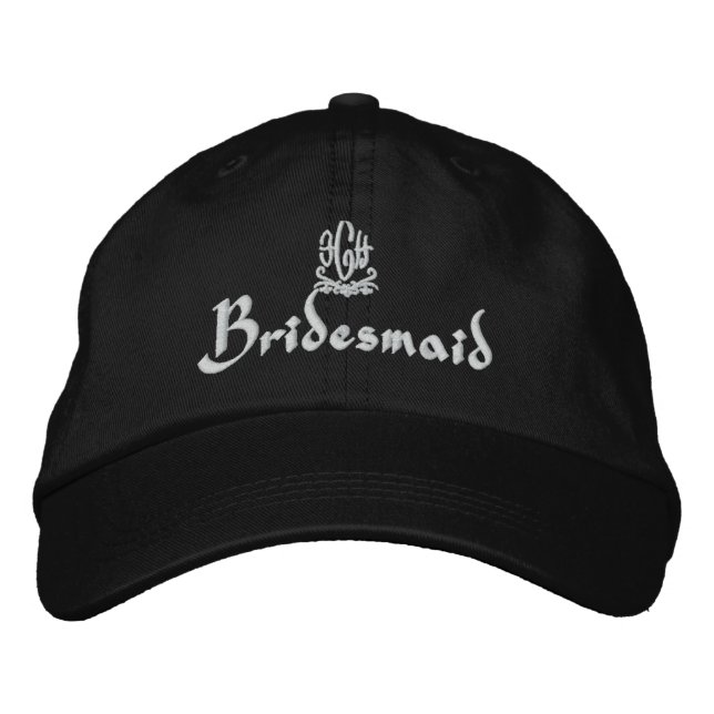 Casquette Brodée Bridesmaid Mariage I Black (Devant)