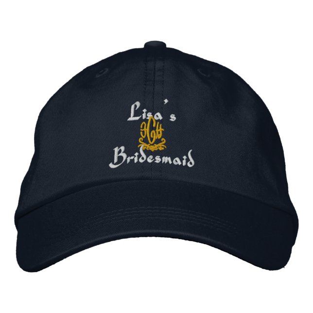 Casquette Brodée Bridesmaid Marine Mariage (Devant)