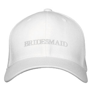 Casquette Brodée Bridesmaid rose pâle blanc