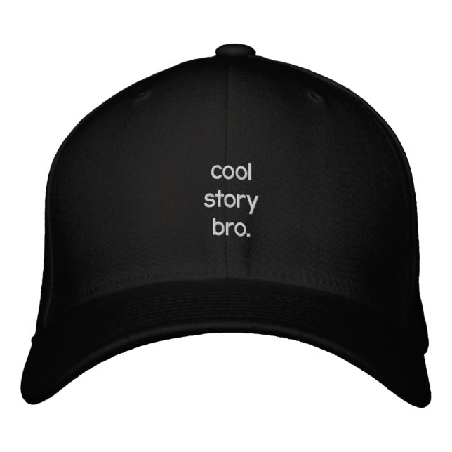 Casquette Brodée bro à histoire cool. (Devant)
