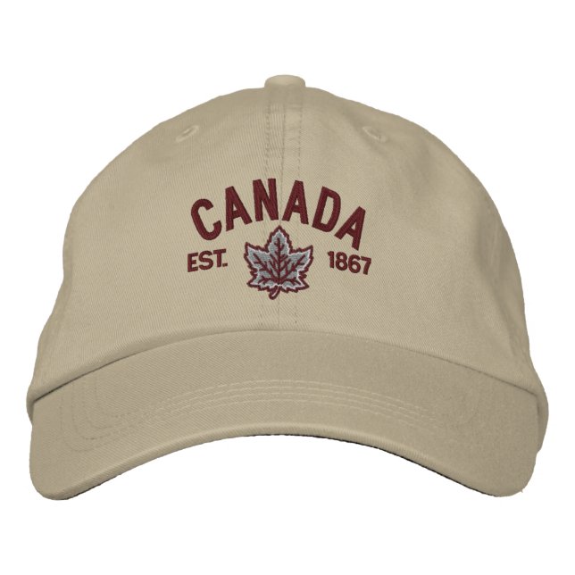 Casquette Brodée Broderie canadienne Canada d'anniversaire (Devant)
