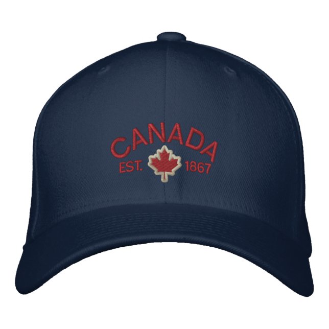 Casquette Brodée Broderie canadienne Canada d'anniversaire (Devant)