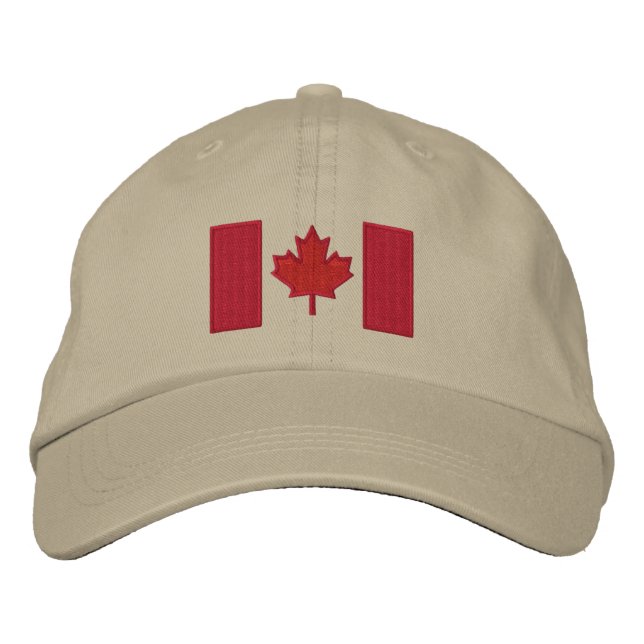 Casquette Brodée Broderie canadienne de drapeau (Devant)