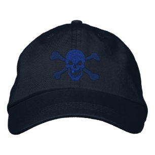Casquette Brodée Broderie classique du crâne de crossbones de pirat