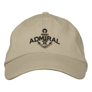 Casquette Brodée Broderie d'ancre d'étoile nautique d'amiral
