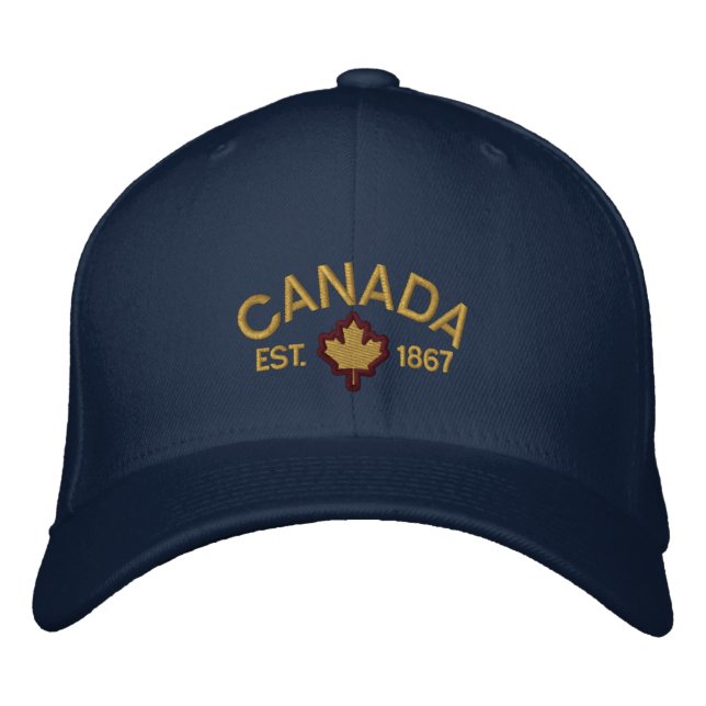Casquette Brodée Broderie de l'anniversaire du Canada Canada (Devant)