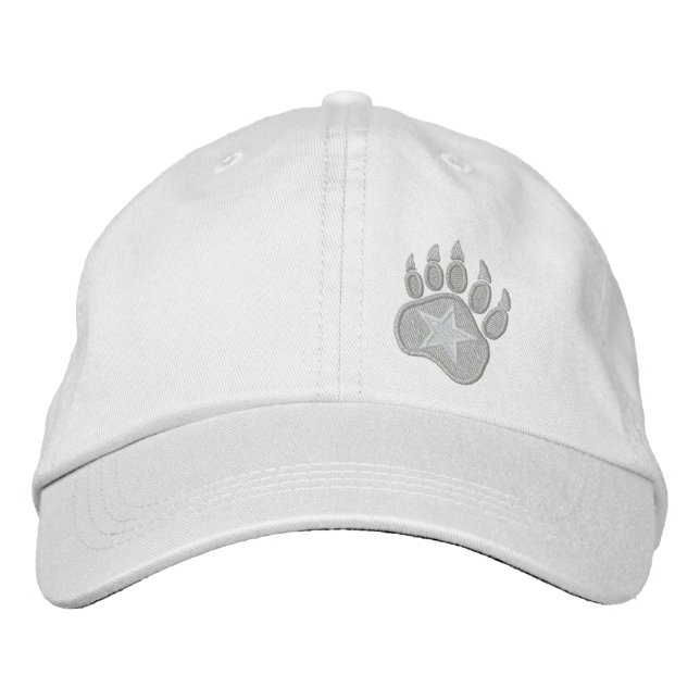 Casquette Brodée Broderie de l'Ours Paw Wild Star (Devant)