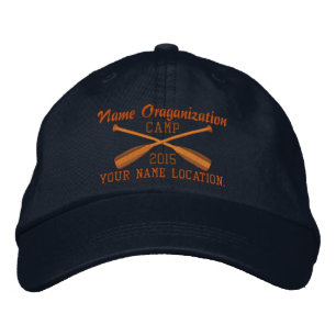 Casquette Brodée Broderie de pagaies croisées pour Club Camp Team L