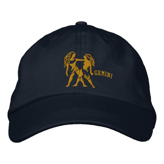 Casquette Brodée Broderie des signes Gemini Zodiac 12 mai - 20 juin (Devant)