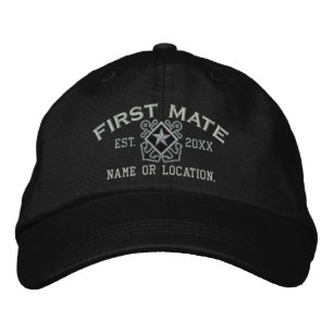 Casquette Brodée Broderie d'étoile nautique de premier maté personn