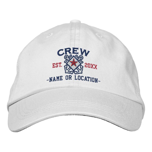 Casquette Brodée Broderie d'étoile nautique personnalisée (Devant)