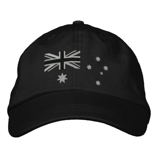 Casquette Brodée Broderie du drapeau australien Rocker (Devant)