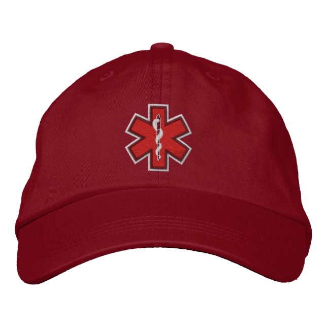 Casquette Brodée Broderie EMT du technicien Médicale d'urgence (Devant)