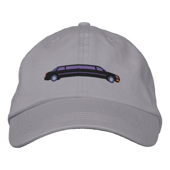 Casquette Brodée Broderie faite sur commande de limousine du noir (Devant)