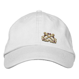 Casquette Brodée Broderie nautique croisée d'étoile d'Ancres