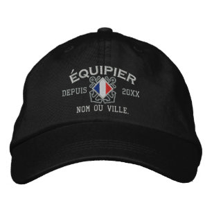 Casquette Brodée Broderie nautique de l'équipage français personnal