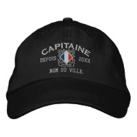 Broderie nautique du capitaine français personnali