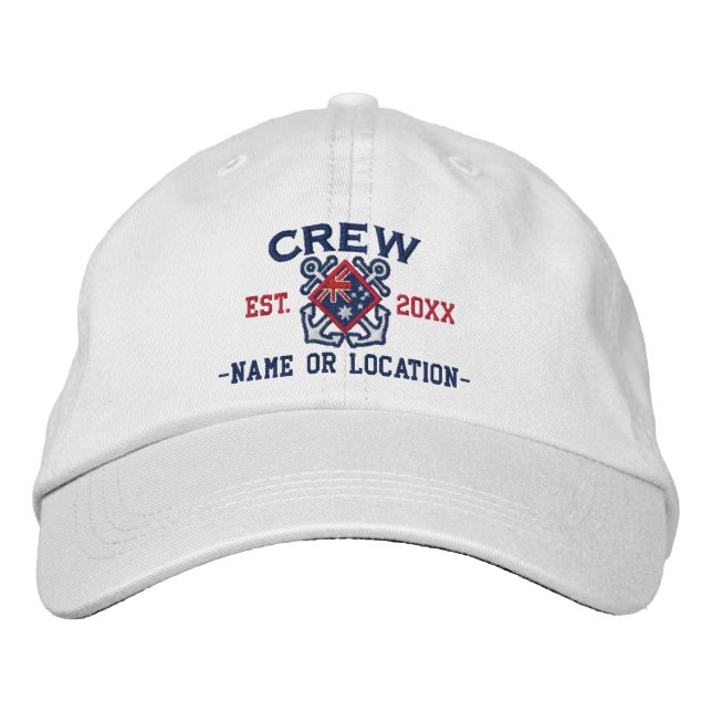 Casquette Brodée Broderie nautique personnalisée de l'Australie (Devant)