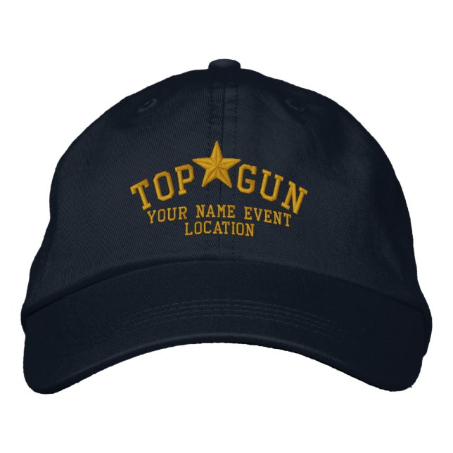 Casquette Brodée Broderie personnalisée d'étoile de Top Gun (Devant)