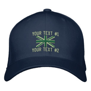Casquette Brodée Broderie verte de butin de l'Angleterre de drapeau
