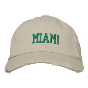 Casquette Brodée Broderie verte MIAMI Style Vintage