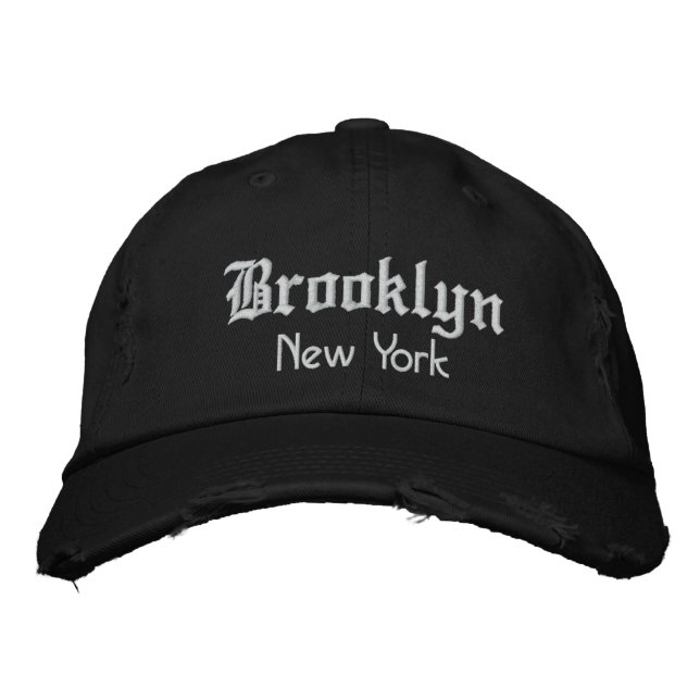 Casquette Brodée brooklyn bold (Devant)