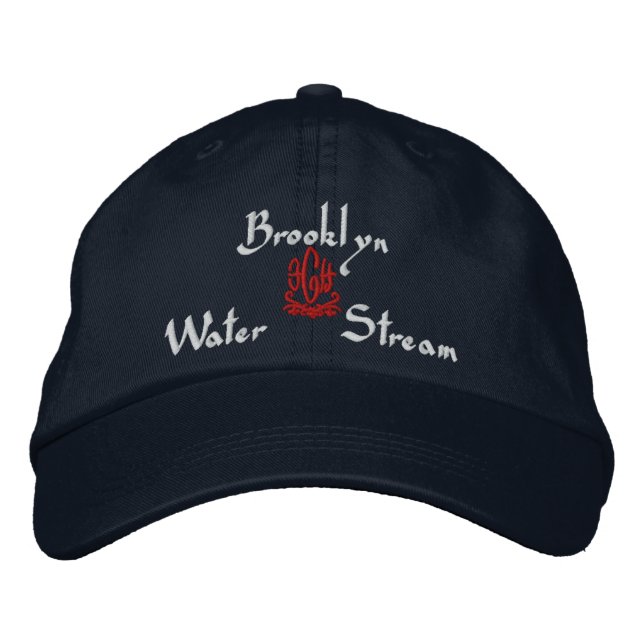 Casquette Brodée Brooklyn Nom Avec Anglais Signifiant Marine (Devant)