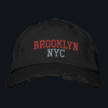 Casquette Brodée BROOKLYN NYC Rouge Gris et Noir Style Vintage<br><div class="desc">BROOKLYN NYC Rouge et Gris broderie sur chapeau en coton noir style vintage délavé. La broderie est personnalisable avec d'autres choix de couleurs en sélectionnant le bouton outil "Modifier le design". Il est également possible de sélectionner la couleur du chapeau sur la page principale de l'article.</div>