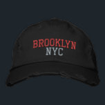 Casquette Brodée BROOKLYN NYC Rouge Gris et Noir Style Vintage<br><div class="desc">BROOKLYN NYC Rouge et Gris broderie sur chapeau en coton noir style vintage délavé. La broderie est personnalisable avec d'autres choix de couleurs en sélectionnant le bouton outil "Modifier le design". Il est également possible de sélectionner la couleur du chapeau sur la page principale de l'article.</div>