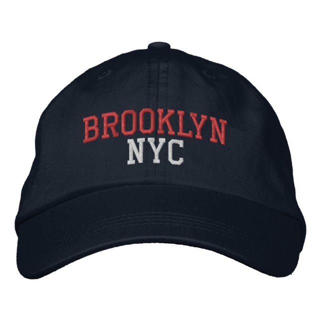 Casquette Brodée BROOKLYN NYC sur la marine (Devant)