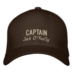 Casquette Brodée Brun et bronzage personnalisé du capitaine