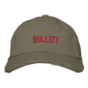 Casquette Brodée bullitt en rouge