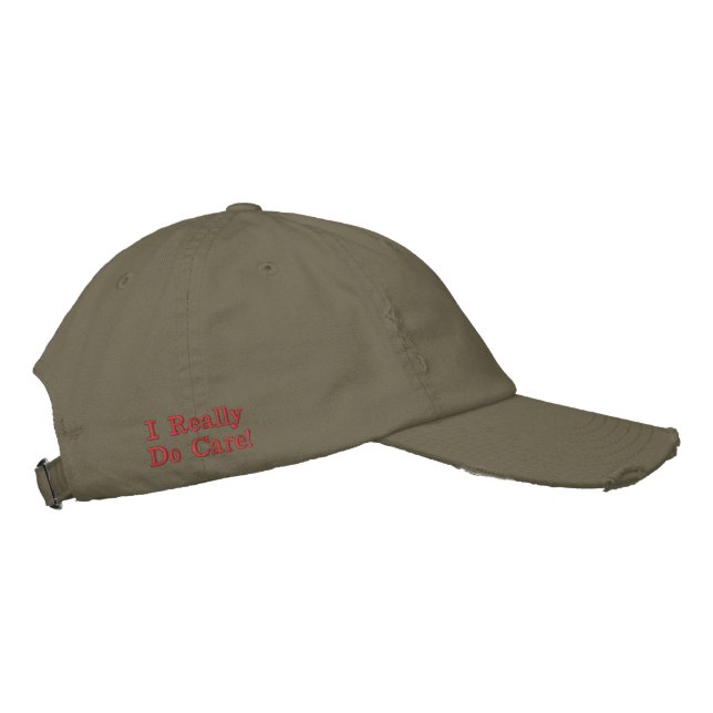 Casquette Brodée "Ça m'intéresse vraiment" USA Light Olive (Droite)
