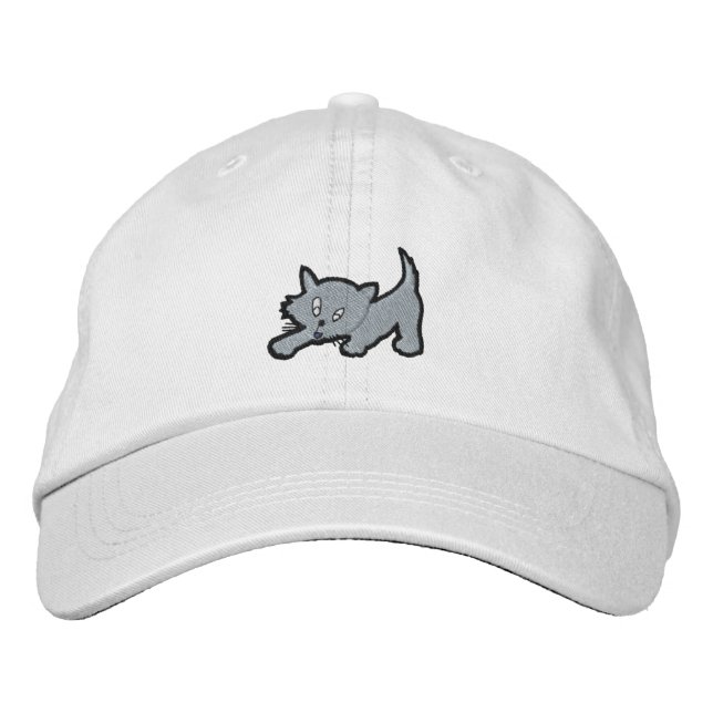 Casquette Brodée Cadeau de broderie Kitten (Devant)